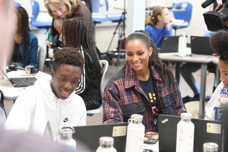 Ciara comes home to surprise STEM students